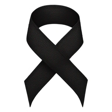 Black rememberance ribbon sticker