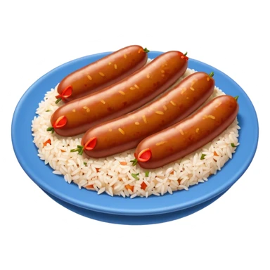 emoji of Rougail saucisse meal. Typical Reunion island meal sticker
