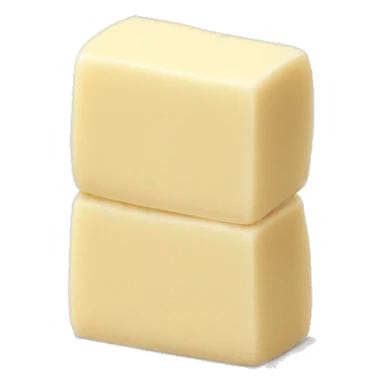 Square horizontal thin bar of white chocolate  sticker