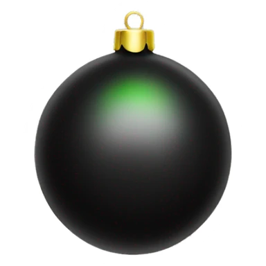 Christmas tree toy in the form of a ball black sticker