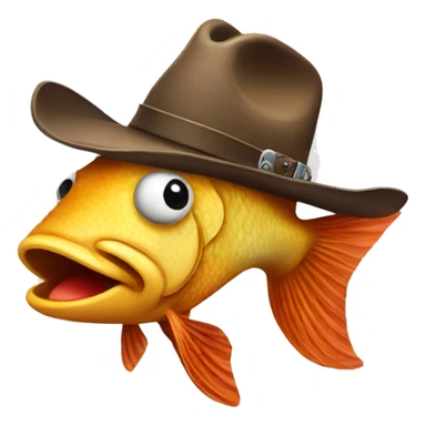 Cowboy fish sticker