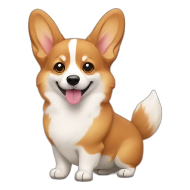 corgi with khinkali sticker