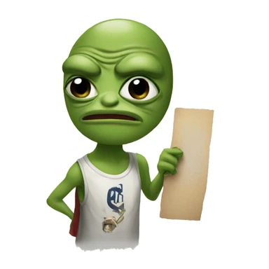 pepe holding Sign that reads Blame King sticker