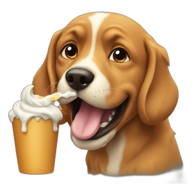 Dog eatin sticker
