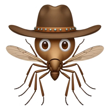 mosquito with a cowboy hat sticker