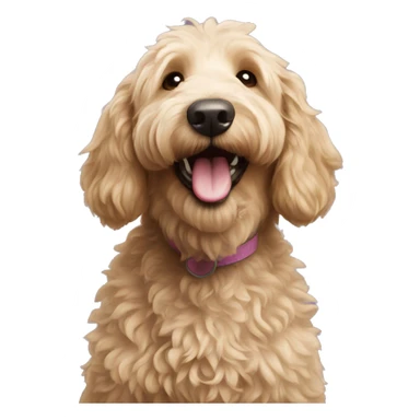 Smiling Goldendoodle sticker