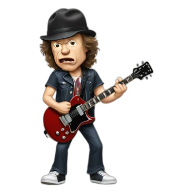 Angus Young Acdc sticker