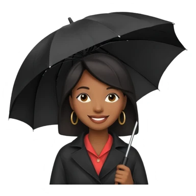 HOLDİNG UMBRELLA BLACK WOMAN sticker