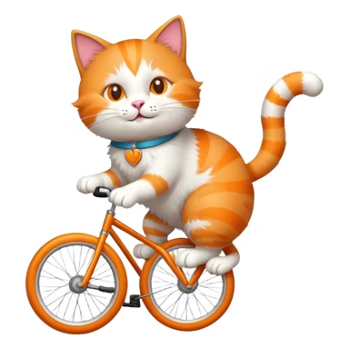 Cat riding a unicycle  sticker