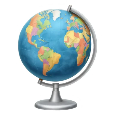 globe on chalkboard sticker