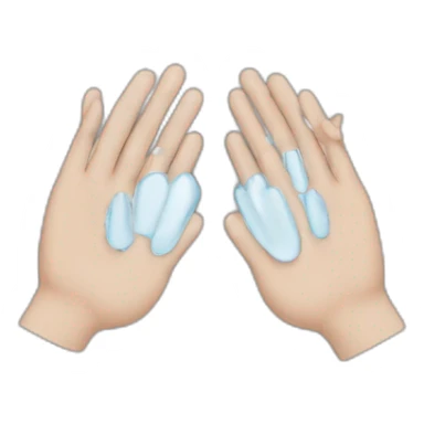 hands together in front of eyes crying of a man sticker