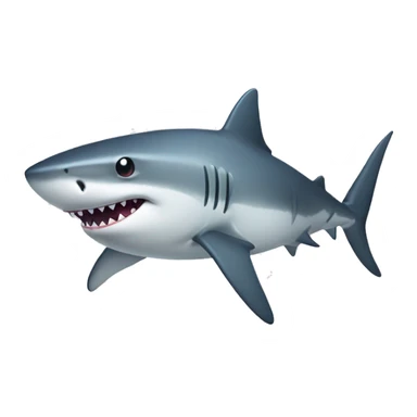 shark that is transparent with dashed line sticker