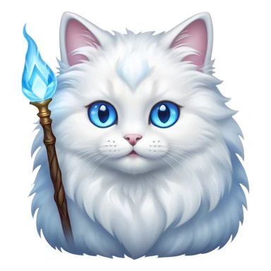 Magic cat casting spell  sticker