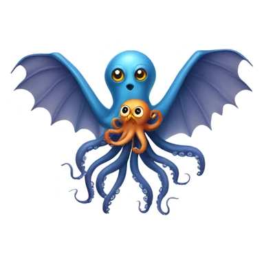 octopus owl fighting sticker