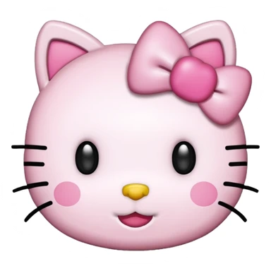 like round IOS emoji hello kitty 표정 sticker