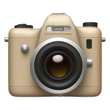 beige Palaroid camera sticker