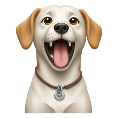 a person barking sticker