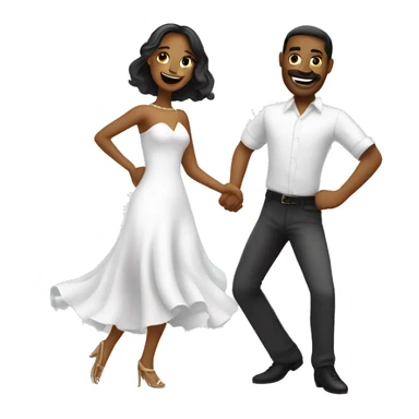 Salsa dancing white couple sticker
