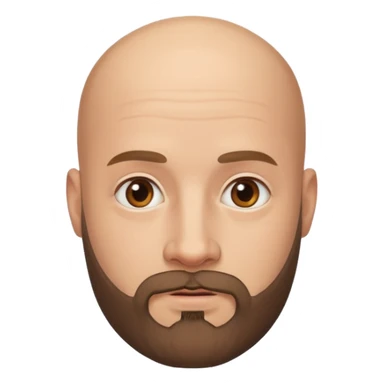 Homme chauve avec une barbe sticker