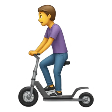 personne avec une trottinette cassé sticker