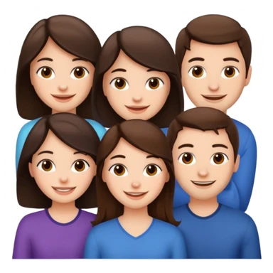 2 girls 1 guy brunettes  sticker