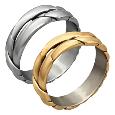 2 smashed wedding ring sticker