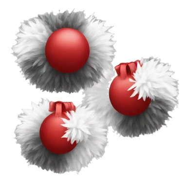 Red grey and white cheer poms sticker
