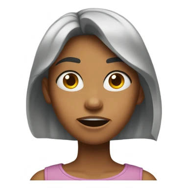 girl mad with middle  up sticker