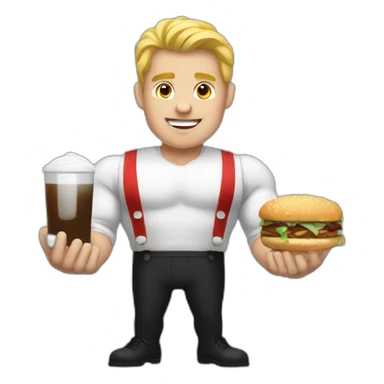Strongman Waiter  sticker