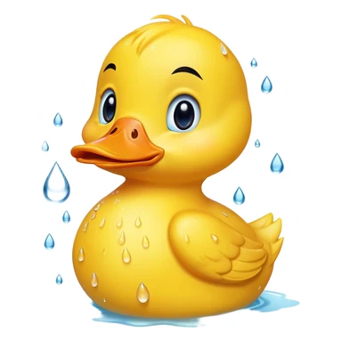 Yellow duck crying! sticker