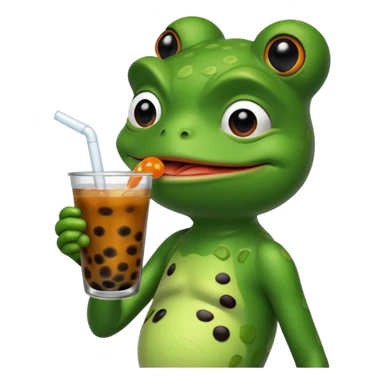 pepe meme boba sticker