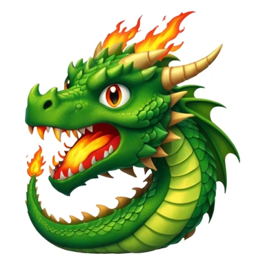 Dragon Reality datailed with Fire on Mouth he is angry and danger  sticker