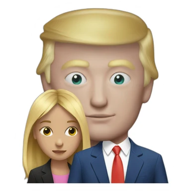 trump with a kid sticker