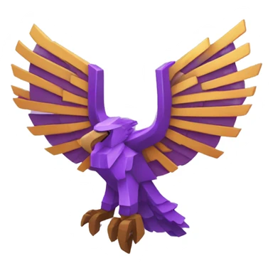 minecraft purple phoenix crest logo sticker