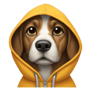 Dog wearing a hoddie sticker