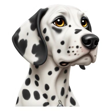 Dalmatian dog  portrait close-up sticker