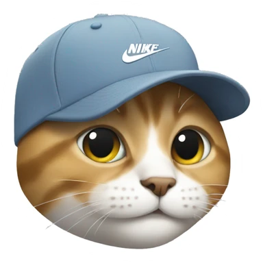 A cat wearing a Nike hat  sticker