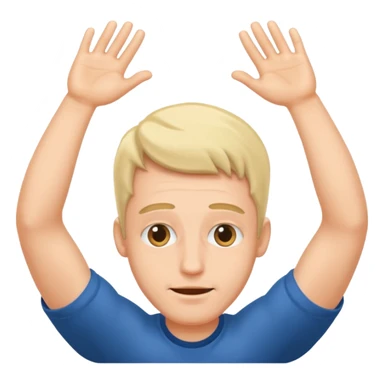 Manic upside down supported by hands sticker