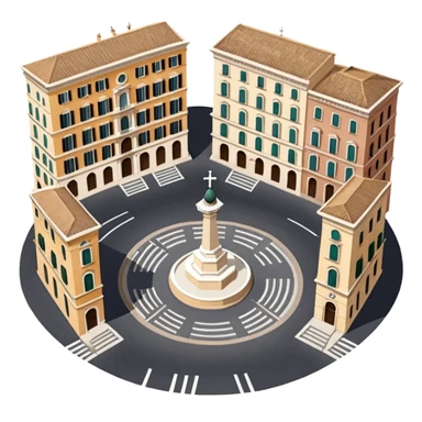 piazza di spagna view from up above
no square style no frame png style 
no squared only building sticker