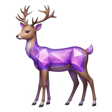 glitter purple and cian pokemon crystal deer sticker
