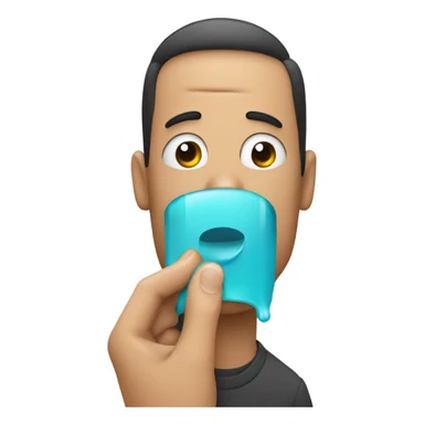 crying while holding a vape sticker