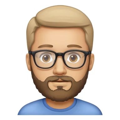 male with glasses and beard sticker