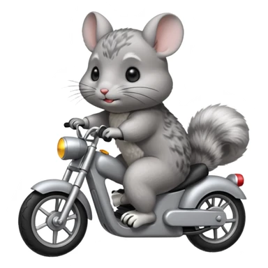 Chinchilla riding a minibike sticker
