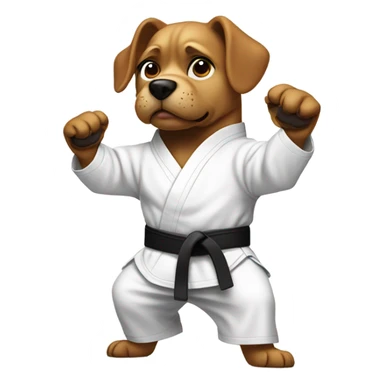 Dog doing karate  sticker