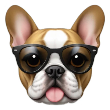 french bulldog with sunglasess sticker