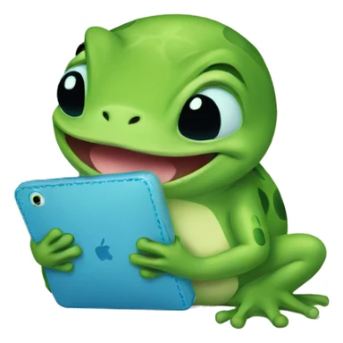 Stitch and frog sticker