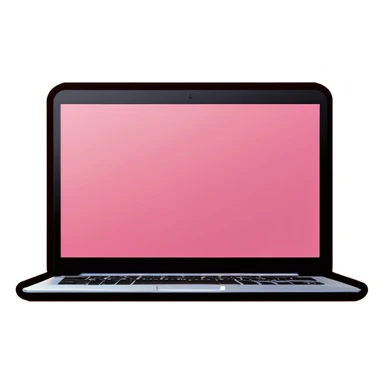 Create a 512x512 pixels, must be in WebP format with a transparent background. sticker must not exceed 100 KB. sticker must not exceed 100 KB. Laptop in pink color  sticker