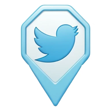 Twitter verification checkmark badge, light blue irregular octagon with white checkmark sticker