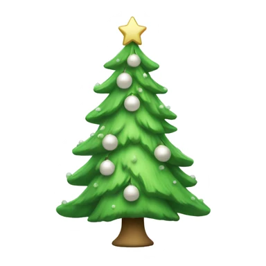 Light green christmas tree white decorations sticker