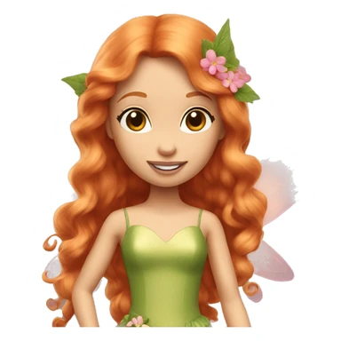 Beautiful ginger Barbie fairy sticker